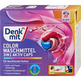 Denkmit Капсули для прання кольорових речей 3in1 Aktiv Caps 22шт