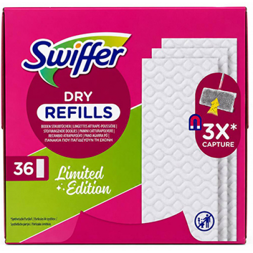 Swiffer Сухі серветки для підлоги Pink 36 шт Swiffer Сухі серветки для підлоги Pink 36 шт