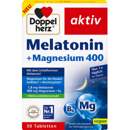 Doppelherz Мелатонін + магній 400, таблетки 30 шт., 39 г