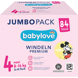 Babylove Підгузники Premium Size, 4 Maxi, (8-14 кг), Jumbo Pack, 84 шт