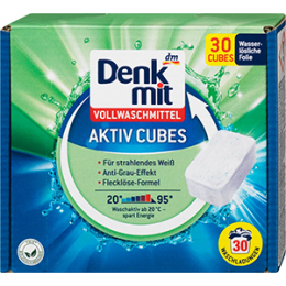 Denkmit Потужний пральний  засіб Active Cubes, 30 прань