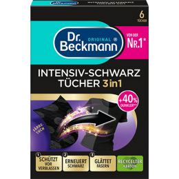 Dr. Beckmann Серветки для відновлення чорного кольору  тканини 2в1  6 шт.  