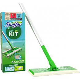 Swiffer Набір для миття підлоги Wet & Dry Kit, 1 швабра+набір серветок