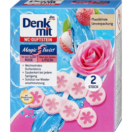 Denkmit Туалетний блок Magic Twist Rose & Lychee, 2 шт