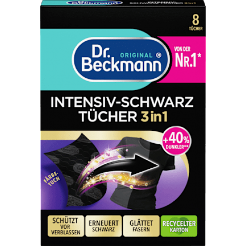 Dr. Beckmann Серветки для відновлення чорного кольору 8 шт