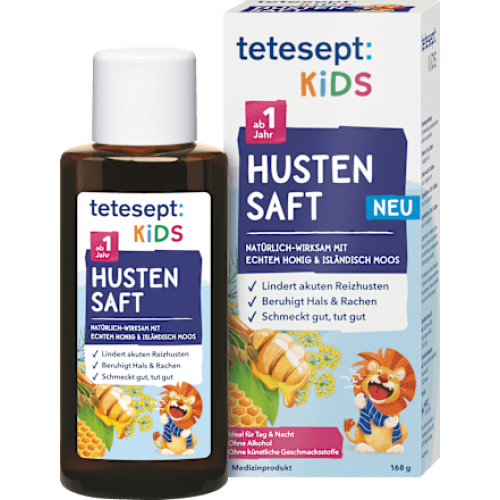 Tetesept Дитячий сироп від кашлю Мед та ісландський мох, 168 г