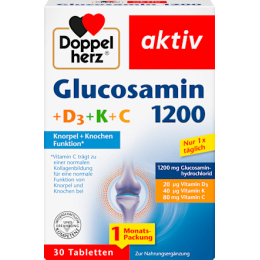 Doppelherz Глюкозамін 1200 + Вітамін K і D, 30 шт
