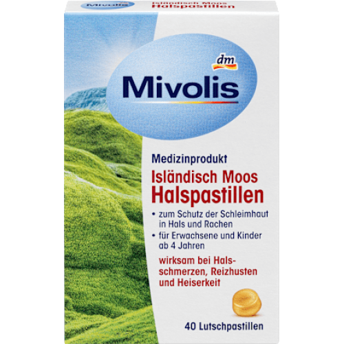 Mivolis Пастилки для горла з ісландського моху 40 шт