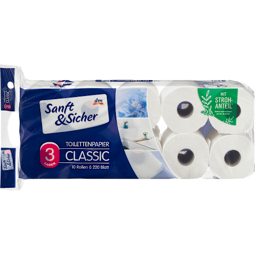 Sanft&Sicher Туалетний папір тришаровий Classic (10*200) 10шт 