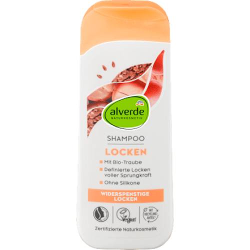 Alverde Шампунь для локонів Насіння льону, виноград, 200 мл