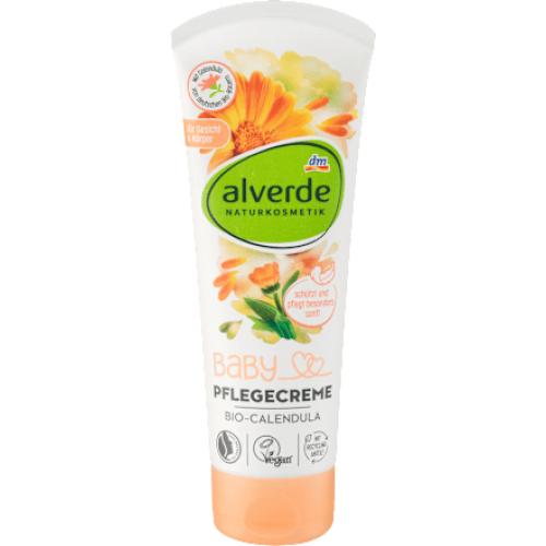 Alverde Дитячий доглядаючий крем для обличчя та тіла Bio-Calendula, 100 мл