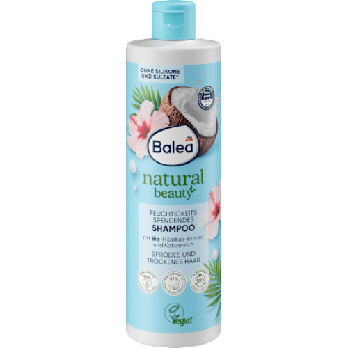 Balea Natural Beauty Шампунь з екстрактом гібіскуса і кокосового молока 400 мл