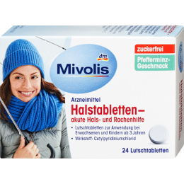 Mivolis Пастилки від болю в горлі, 24 шт