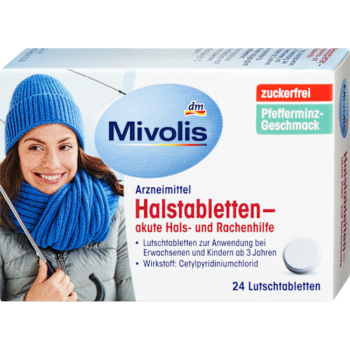 Mivolis Пастилки від болю в горлі, 24 шт