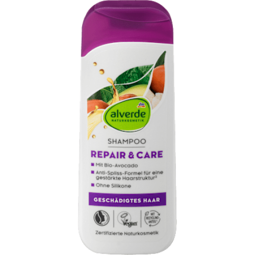 Alverde Відновлюючий шампунь з авокадо та маслом Ши, 200 мл