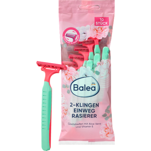 Balea Бритва жіноча одноразова 2 леза 2-Klingen 10 шт