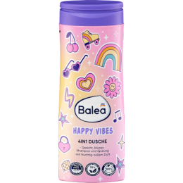 Balea Дитячий гель для душу і шампунь 4в1 Happy Vibess, 300 мл