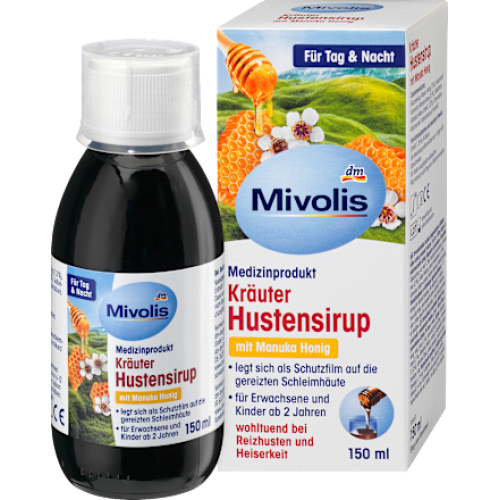 Mivolis Трав'яний сироп від кашлю з медом, 150 мл