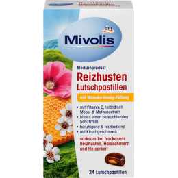 Mivolis Пастилки від сухого кашлю з медом, 24 шт