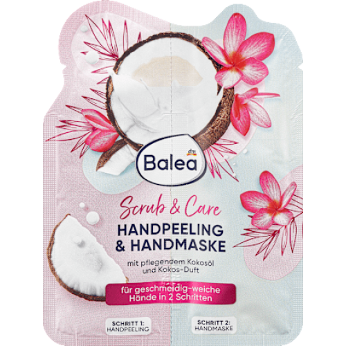 Balea Маска-пілінг для рук Scrub & Care, 20 мл