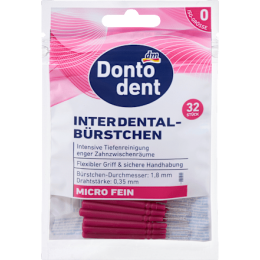 Dontodent Щітки міжзубні рожеві 0,35 мм ISO 0, 32 шт Dontodent Щітки міжзубні рожеві 0,35 мм ISO 0, 32 шт