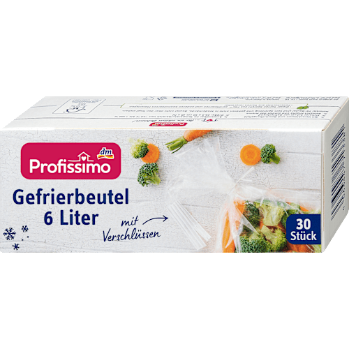 Profissimo Пакети для заморожування 6 л із закривачкою 30 шт