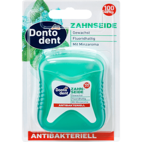 Dontodent Нитка зубна антибактеріальна Antibakteriell 100м Dontodent Нитка зубна антибактеріальна Antibakteriell 100м