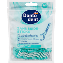 Dontodent Зубні нитки-палички  з футляром Sensitive 40 шт
