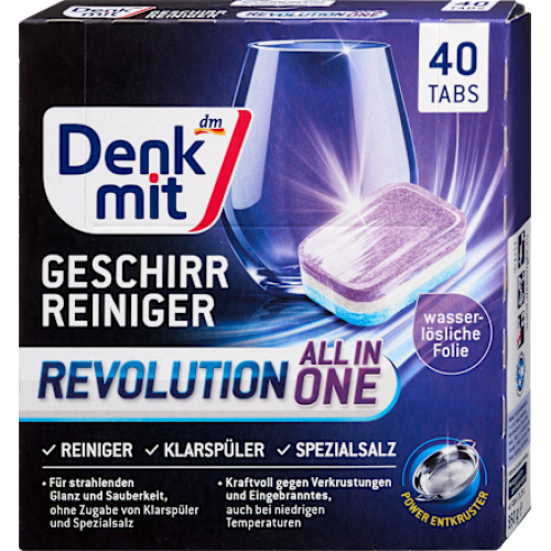 Denkmit Таблетки для посудомийної машини Revolution 40 шт