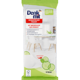 Denkmit Вологі рушники для підлоги лайм і базилік 15 шт