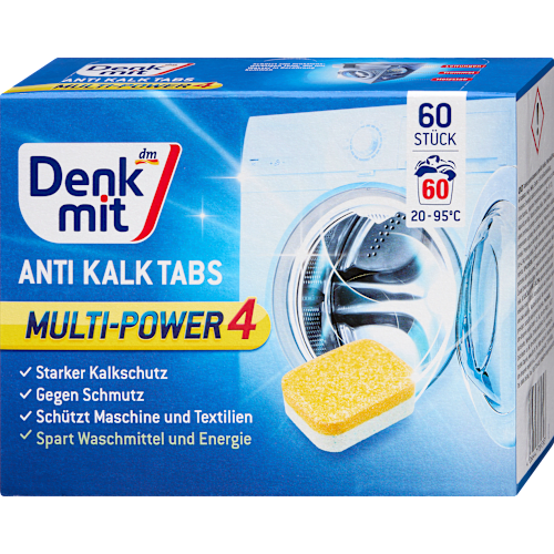 Denkmit Таблетки проти накипу для пральної машини  Anti-Kalk 60 шт