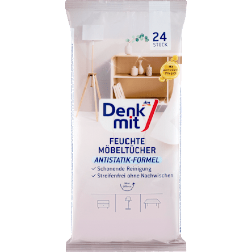 Denkmit Вологі серветки для чищення меблів, 24 шт