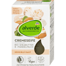 Alverde Крем-мило з маслом ши та мигдальним молоком, 100 г