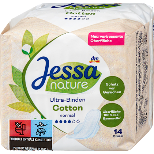 Jessa Гігієнічні прокладки Ultra Cotton Normal Nature, 14 шт