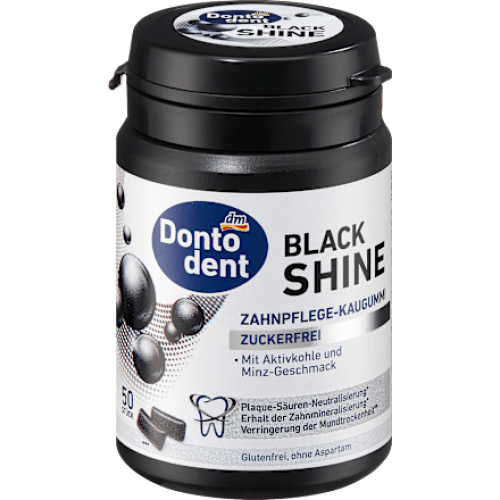Dontodent Жувальна гумка Black Shine з активованим вугіллям 50 шт