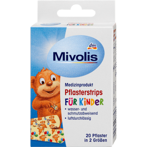 Mivolis Пластирні смужки дитячі 20 шт