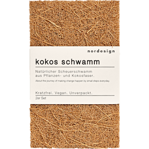 Nordesign Кокосова губка для посуду 2шт