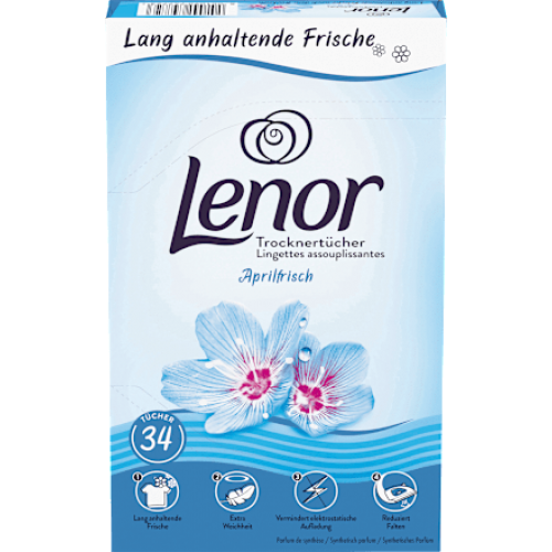 Lenor Серветки для сушильної машини April Fresh, 34 шт