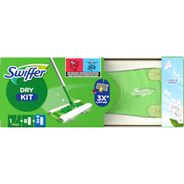 Swiffer Набір для миття підлоги Wet & Dry Kit, 1 швабра+набір серветок