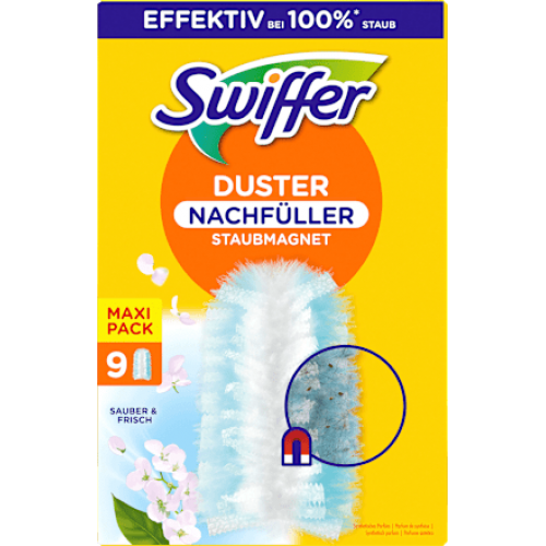 Swiffer Серветки-магніт для пилу (змінні насадки) з ароматизатором Febreze, 9 шт
