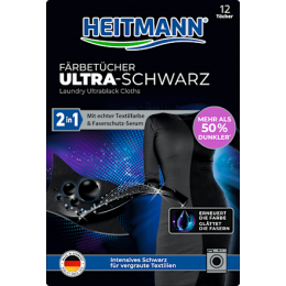 Heitmann Серветки для фарбування Ultra Black 2-в-1, 12 шт.