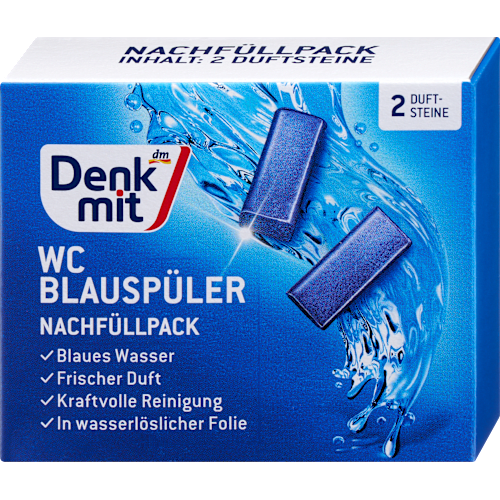 Denkmit Туалетний камінь блакитний змивний набір 2 шт
