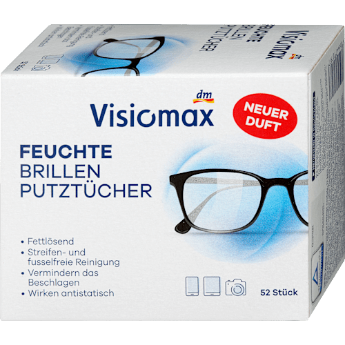  VISIOMAX Серветки для окулярів Brillenputztücher 52шт