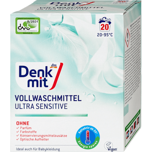 Denkmit Пральний порошок Ultra Sensitive 20 прань 1,35 кг