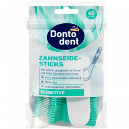 Dontodent Зубні нитки-палички  з футляром Sensitive 40 шт