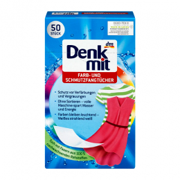 Denkmit Серветки для захисту від кольору та бруду 50 шт