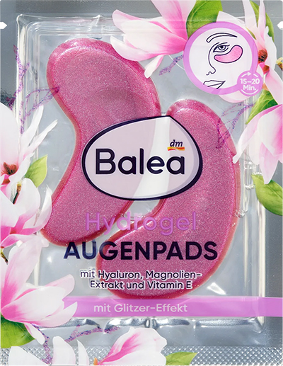 Balea Гідрогелеві блискучі подушечки для очей, 2 шт