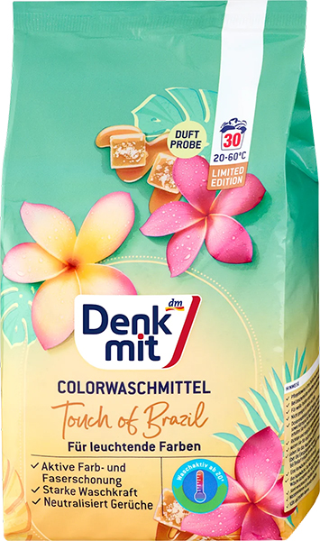 Denkmit Пральний порошок для кольорового Touch of Brazil, 30 прань