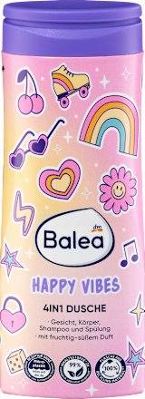 Balea Дитячий гель для душу і шампунь 4в1 Happy Vibess, 300 мл