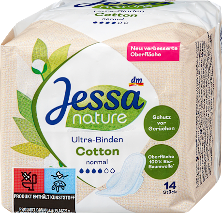 Jessa Гігієнічні прокладки Ultra Cotton Normal Nature, 14 шт